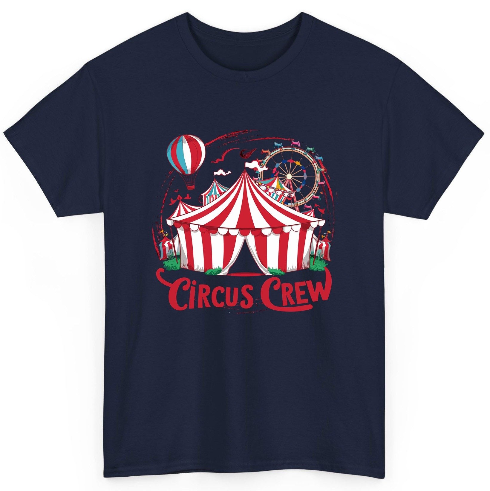 Circus Crew circus T-Shirt Navy product mockup