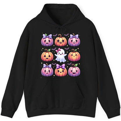 Kawaii Halloween Pumpkins kawaii Halloween Hoodie Black product mockup