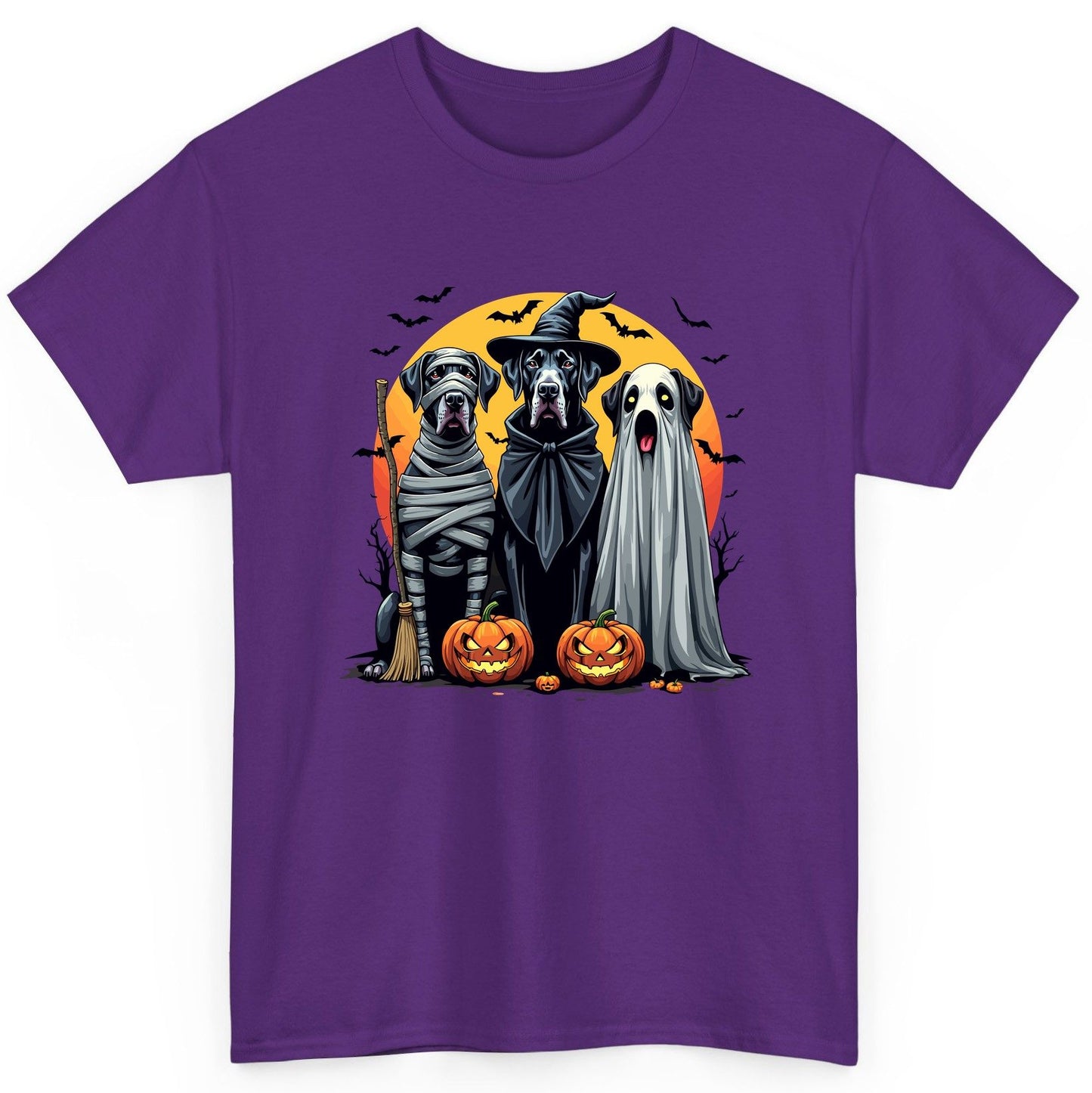 Halloween Dogs in Costumes Halloween dogs T-Shirt Purple product mockup