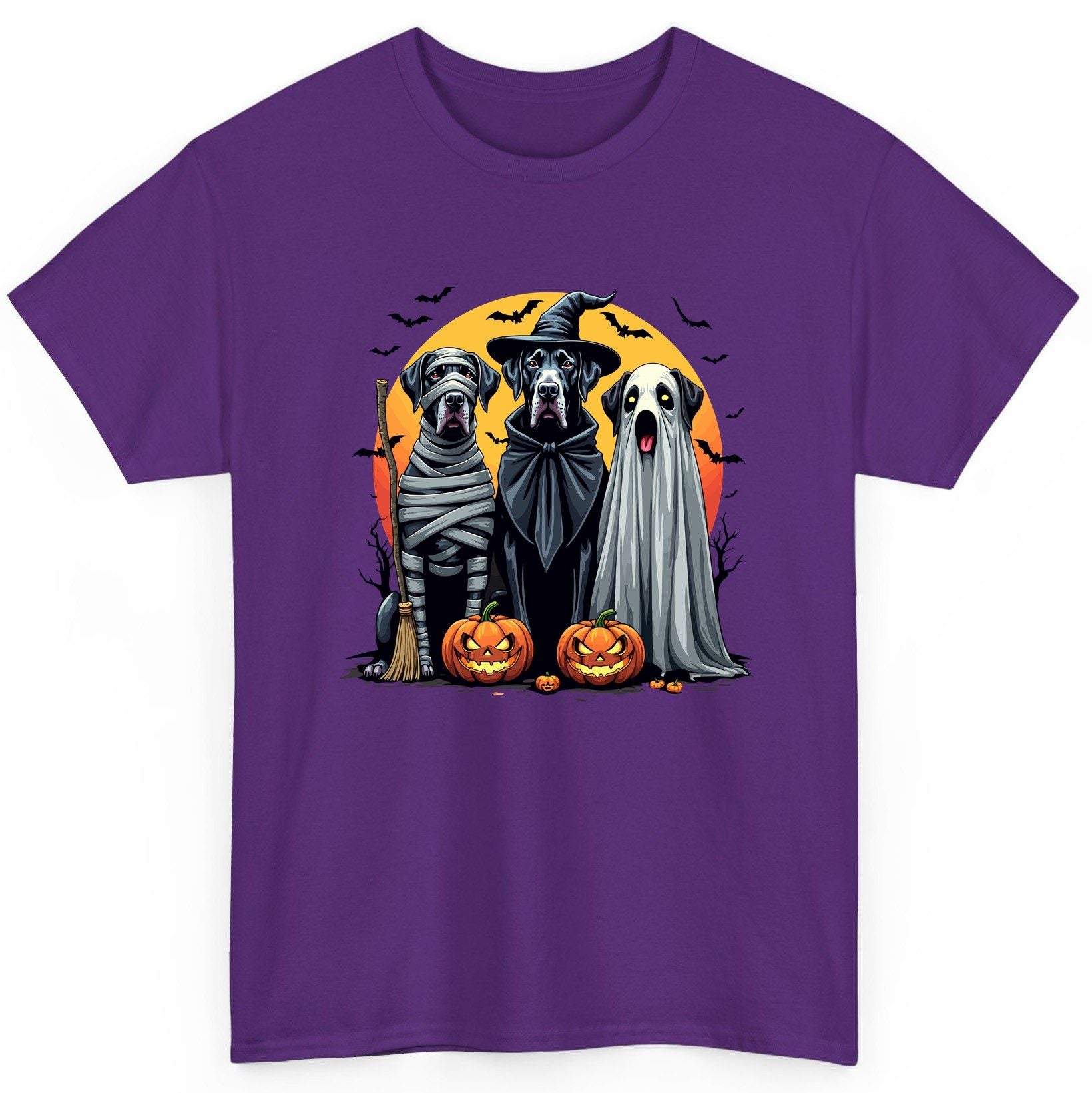 Halloween Dogs in Costumes Halloween dogs T-Shirt Purple product mockup