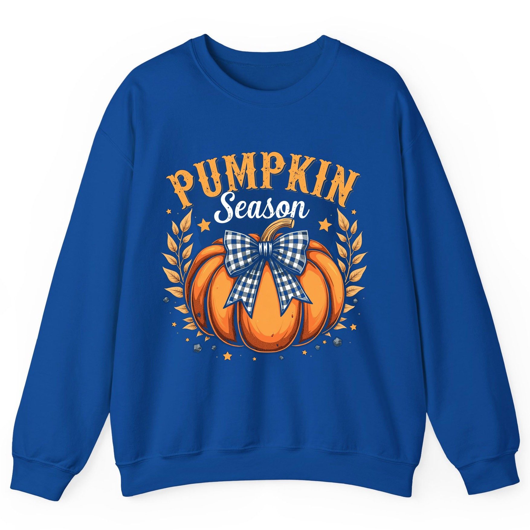 Pumpkin Season fall Sweatshirt Royal product mockup