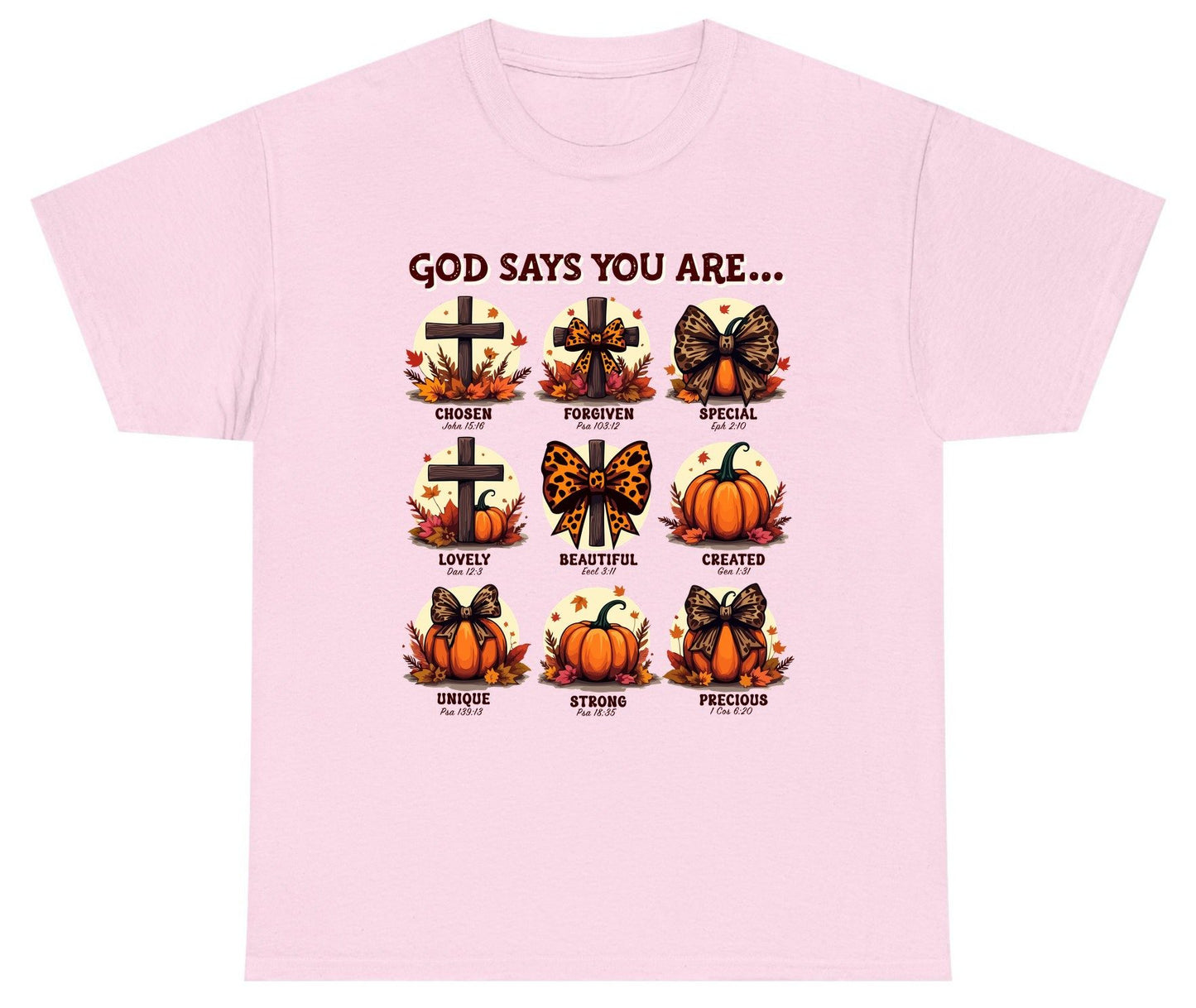 God Says You Are Chosen John 15 16, Forgiven Psa 103 12, Special Eph 2 10, Lovely Dan 12 3, Beautiful Eccl 3 11, Created Gen