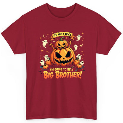 It's Not a Trick I'm Going to Be a Big Brother! Halloween big brother announcement T-Shirt Cardinal Red product mockup