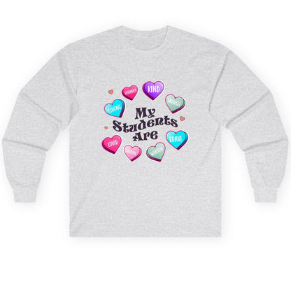 My Students Are teacher appreciation Long Sleeve Tee Ash product mockup