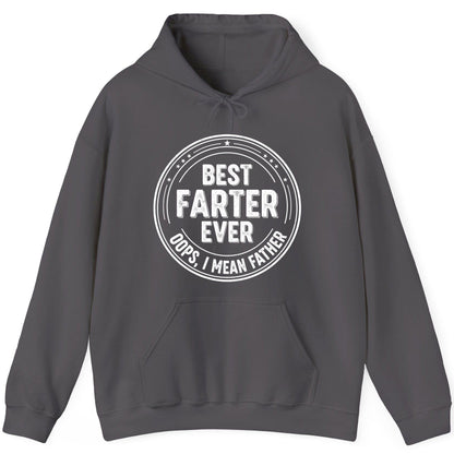 Best Farter Ever Oops, I Mean Father fatherhood Hoodie Charcoal product mockup