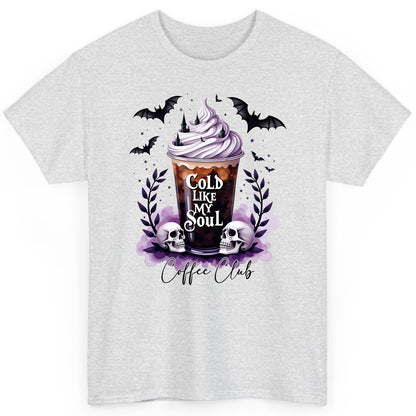 Cold Like My Soul gothic iced coffee T-Shirt Ash product mockup