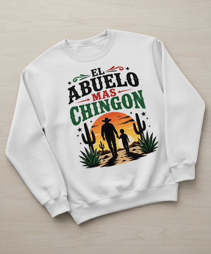 El Abuelo Mas Chingon T-Shirt for the Best Grandpa Sweatshirt - White