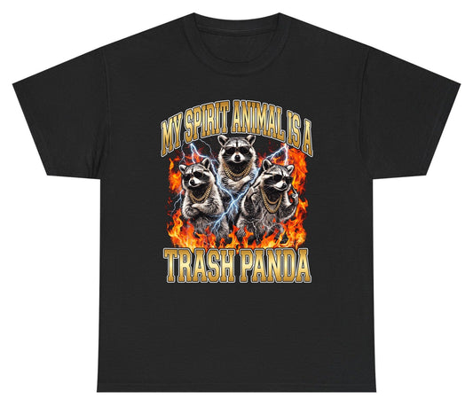 My Spirit Animal Is a Trash Panda raccoon Youth T-Shirt Black product mockup