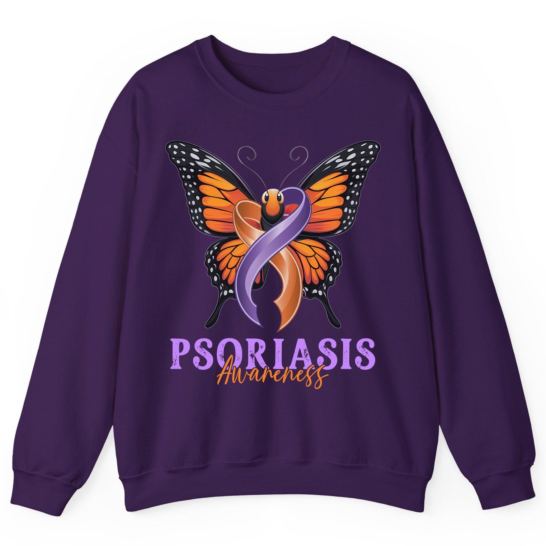 Psoriasis Awareness psoriasis awareness Sweatshirt Purple product mockup