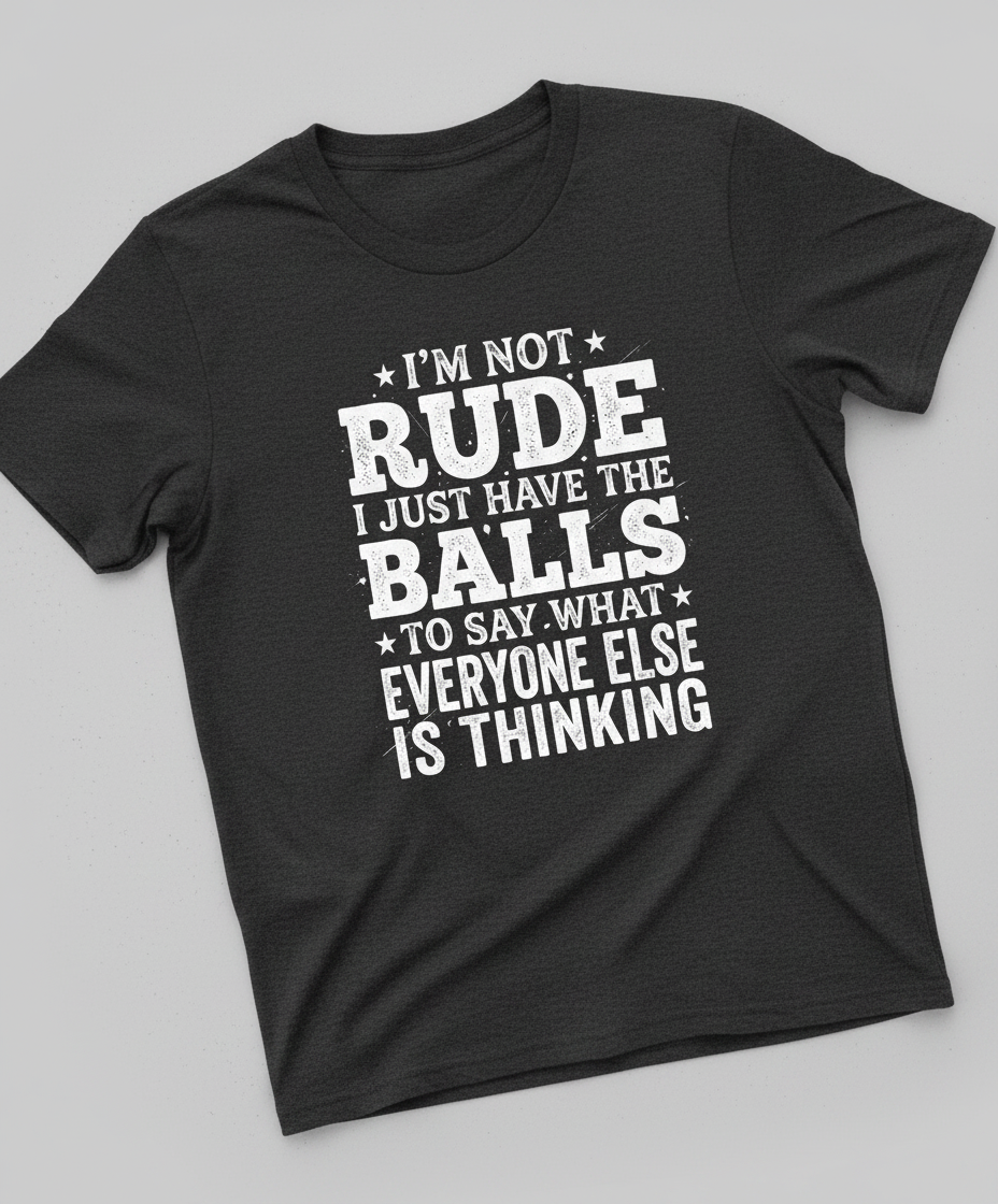I'm Not Rude Funny Sarcastic Quote T-Shirt - Dark Heather