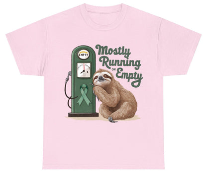 Mostly Running on Empty sloth Youth T-Shirt Light Pink product mockup