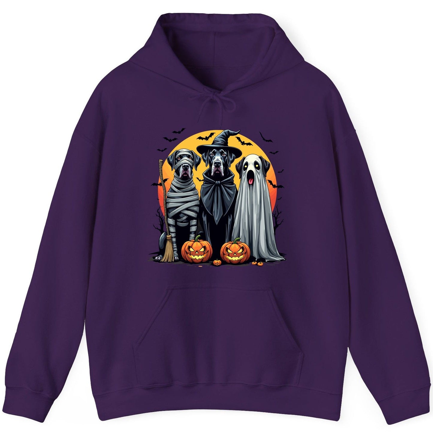 Halloween Dogs in Costumes Halloween dogs Hoodie Purple product mockup