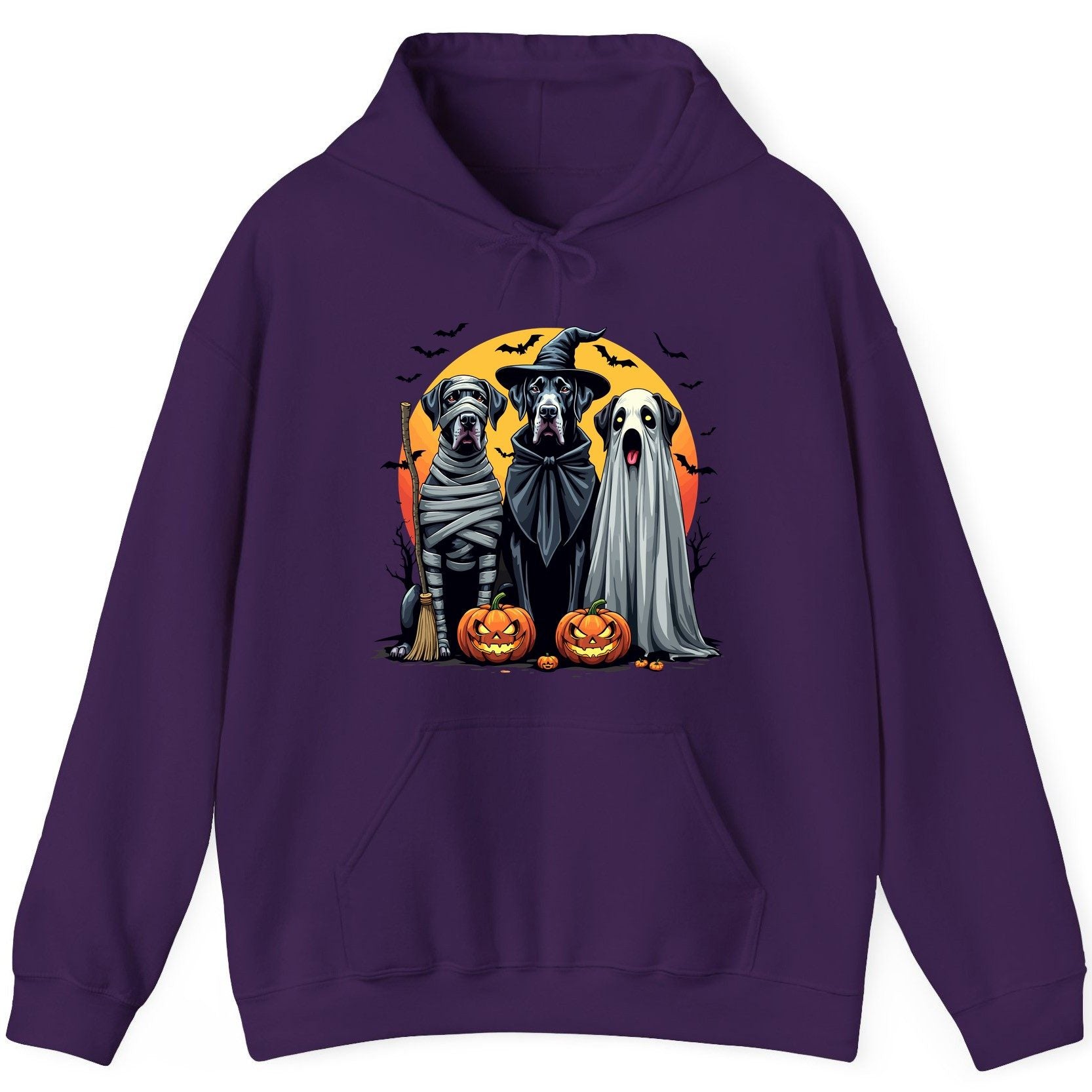 Halloween Dogs in Costumes Halloween dogs Hoodie Purple product mockup