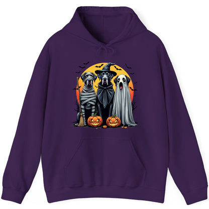 Halloween Dogs in Costumes Halloween dogs Hoodie Purple product mockup