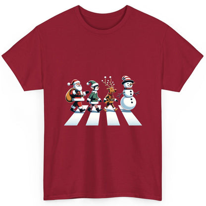 Christmas Abbey Road Parody Christmas abbey road parody T-Shirt Cardinal Red product mockup