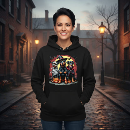 Rottweiler Halloween Costumes rottweiler Hoodie Black lifestyle mockup