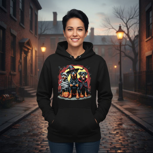 Rottweiler Halloween Costumes rottweiler Hoodie Black lifestyle mockup