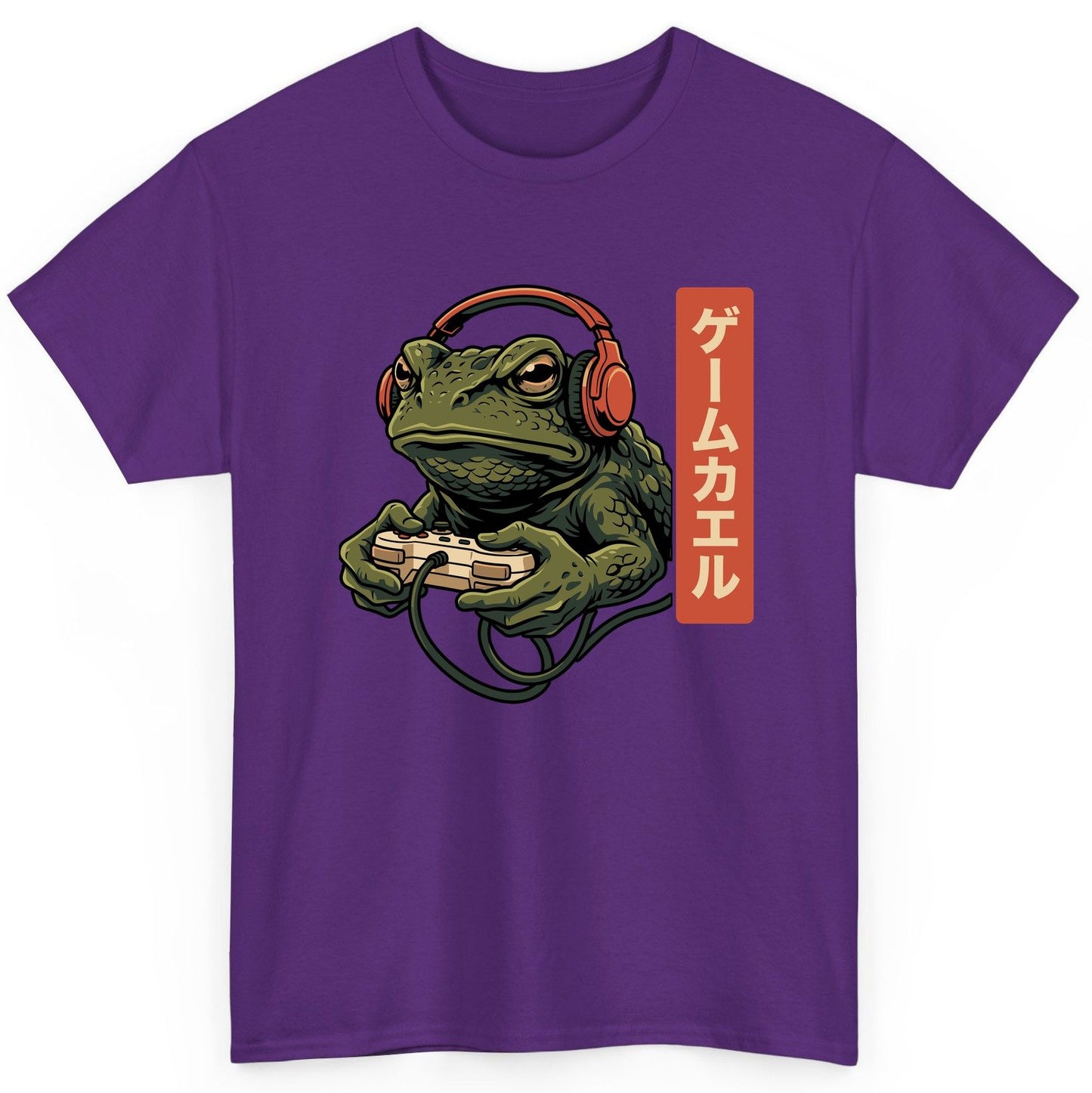 ゲームカエル gaming toad T-Shirt Purple product mockup