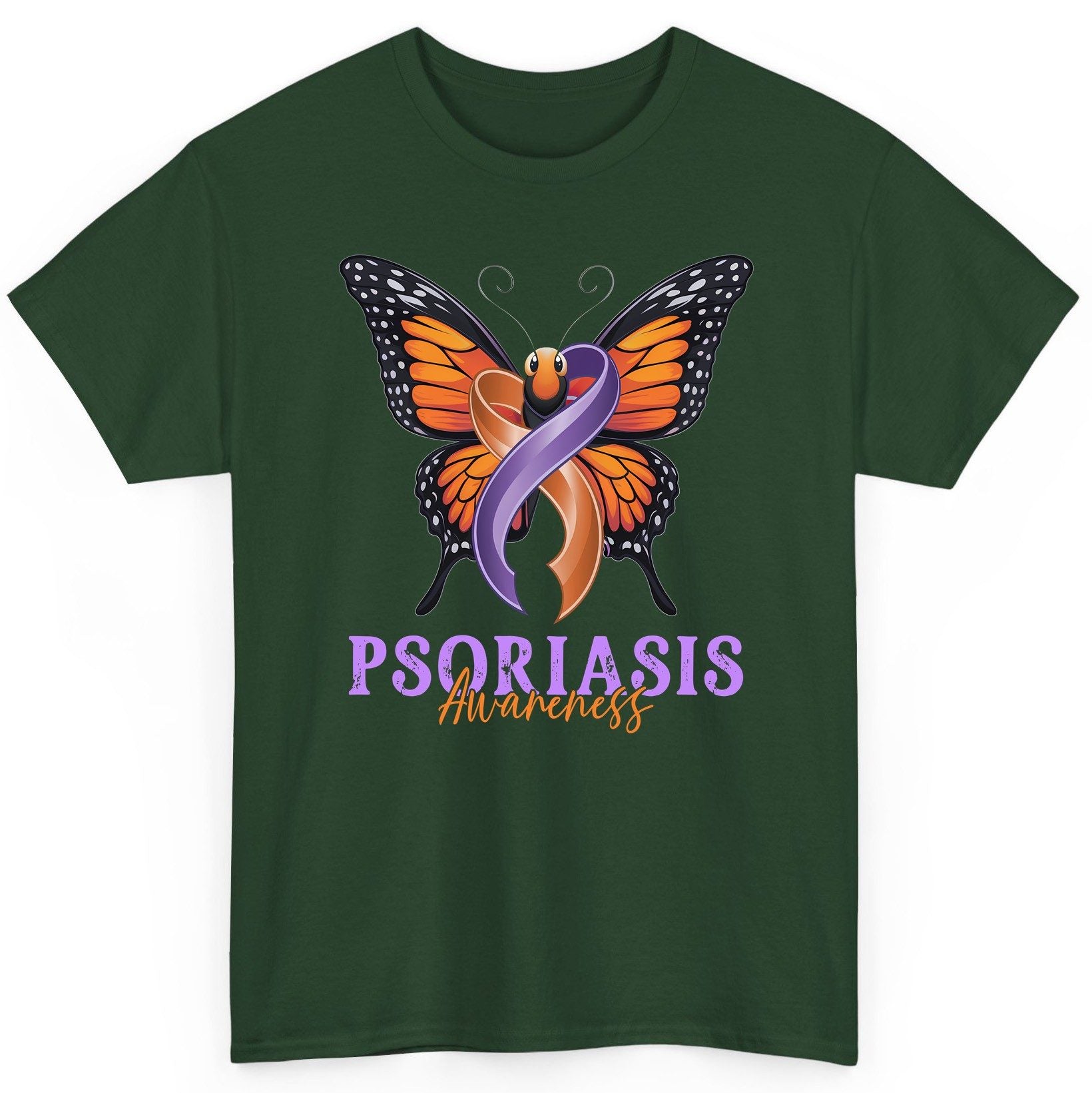 Psoriasis Awareness psoriasis awareness T-Shirt Forest Green product mockup