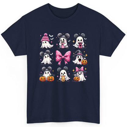 Cute Pink Halloween Ghosts Halloween ghosts T-Shirt Navy product mockup