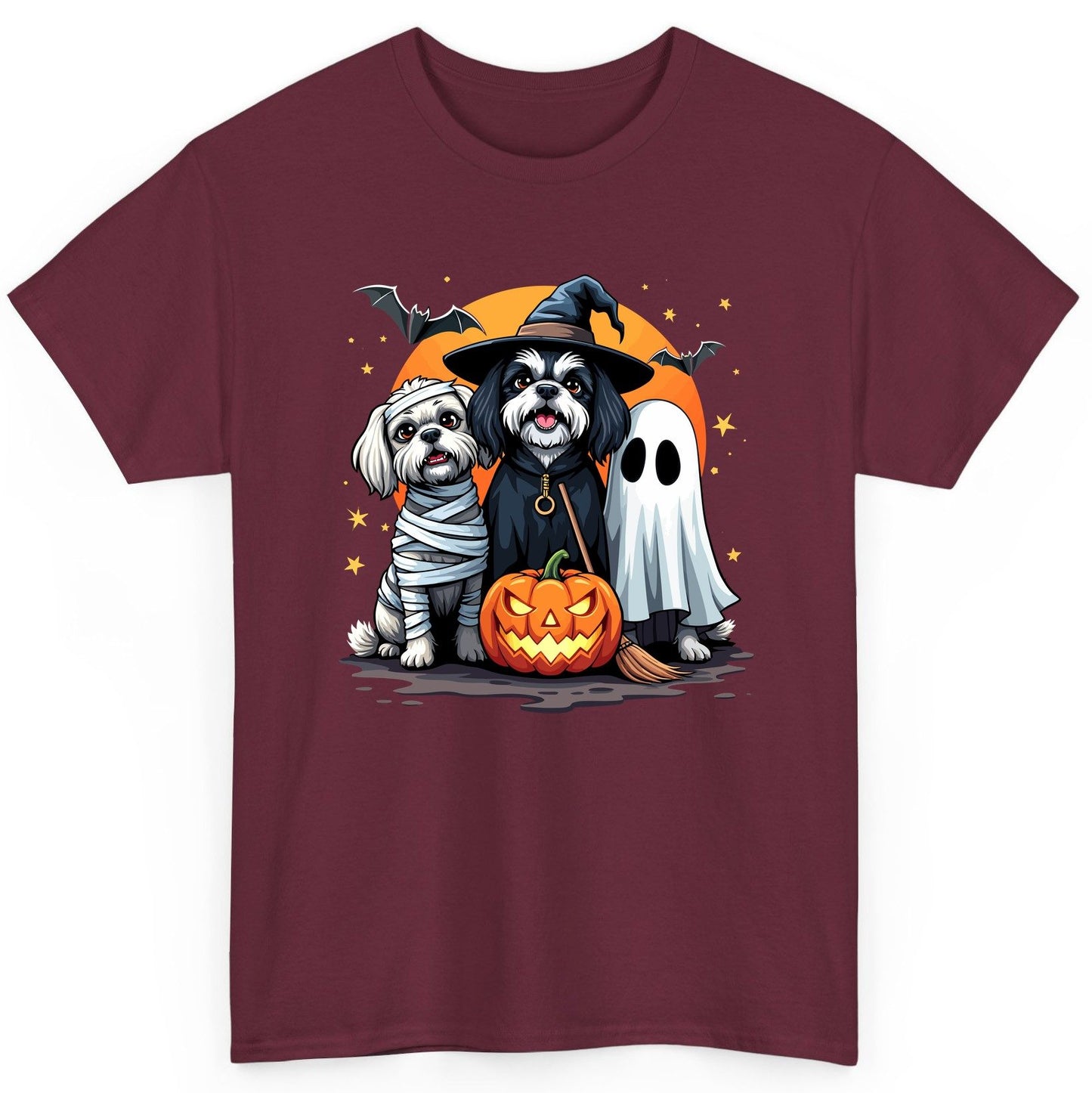 Halloween Dogs Costumes Halloween dogs T-Shirt Maroon product mockup