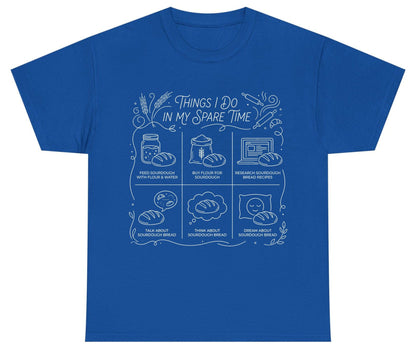Things I Do in My Spare Time sourdough baking Youth T-Shirt Royal product mockup