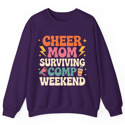Cheer Mom Surviving Comp Weekend cheer mom Sweatshirt Purple product mockup