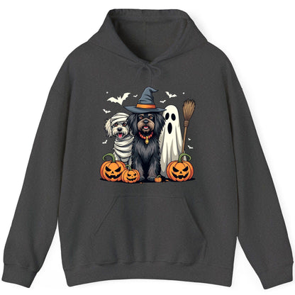 Halloween Dogs in Costumes Halloween dogs Hoodie Dark Heather product mockup