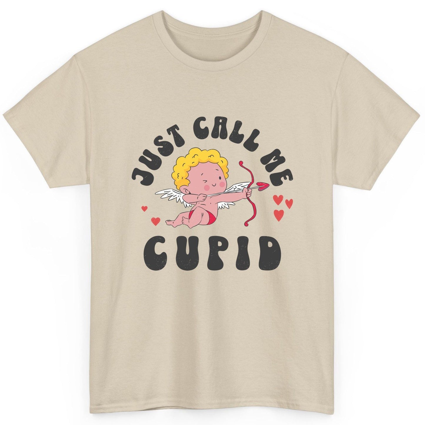 Just Call Me Cupid cupid T-Shirt Sand product mockup