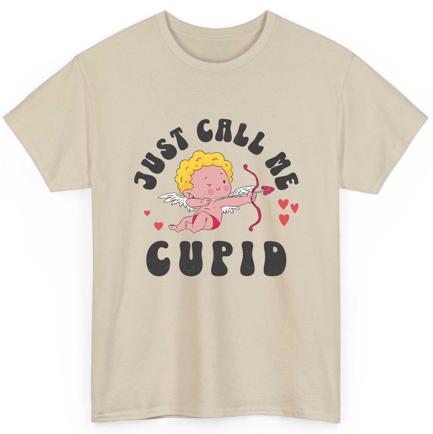 Just Call Me Cupid cupid T-Shirt Sand product mockup