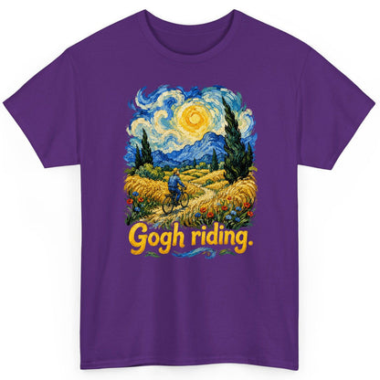 Gogh Riding van gogh art parody T-Shirt Purple product mockup
