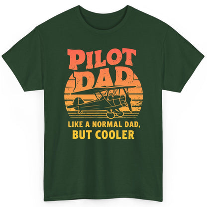 Pilot Dad Like a Normal Dad, but Cooler pilots T-Shirt Forest Green product mockup