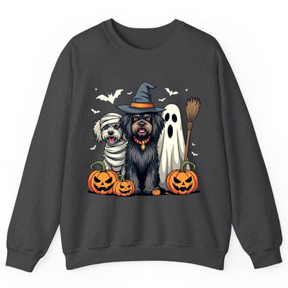 Halloween Dogs in Costumes Halloween dogs Sweatshirt Dark Heather product mockup