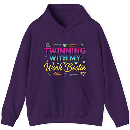 Twinning with My Work Bestie work bestie Hoodie Purple product mockup