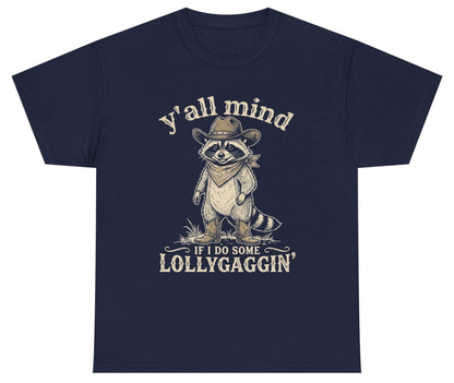 Y'all Mind IF I DO SOME Lollygagging' Youth T-Shirt - product mockup - Navy