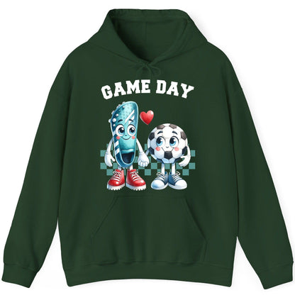 Game Day soccer Hoodie Forest Green product mockup