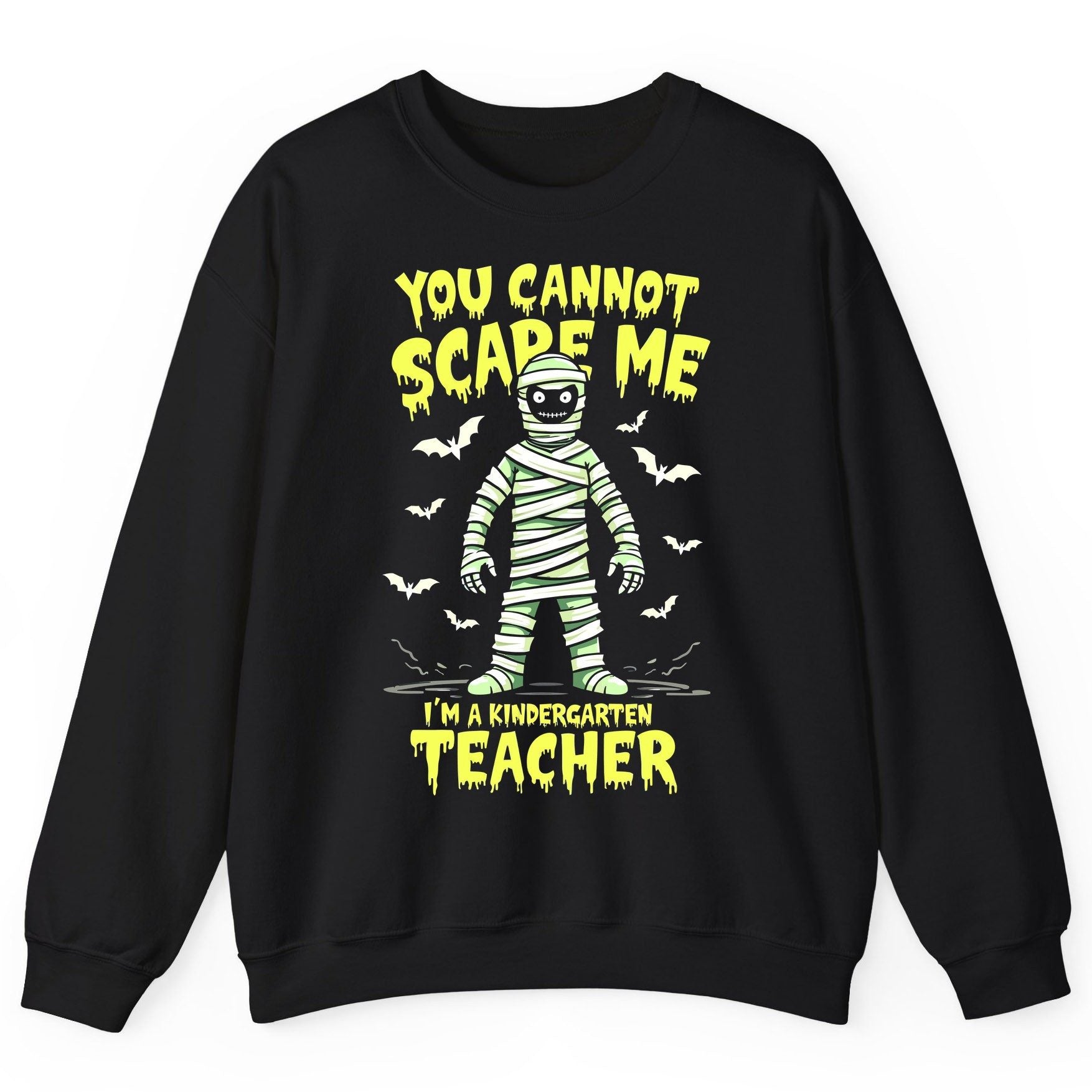 You Cannot Scare Me I'm a Kindergarten Teacher kindergarten teacher Sweatshirt Black product mockup
