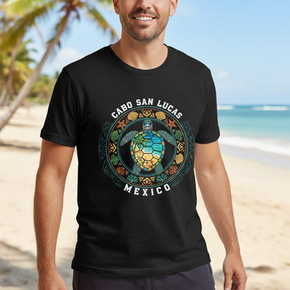 Cabo San Lucas Mexico sea turtle T-Shirt Black lifestyle mockup