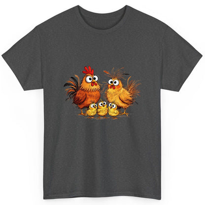 Funny Chicken Family chicken family T-Shirt Dark Heather product mockup