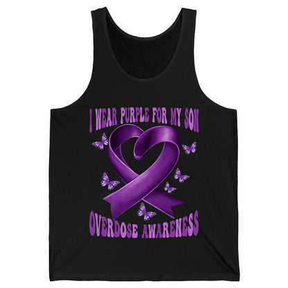 I Wear Purple for My Son Overdose Awareness overdose awareness Tank Top Black product mockup