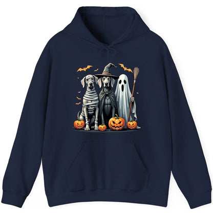 Halloween Weimaraner Dogs Halloween weimaraner dogs Hoodie Navy product mockup
