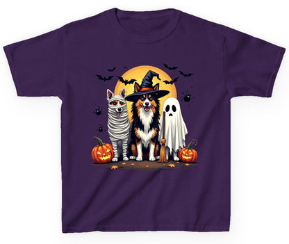 Halloween Dogs in Costumes Halloween dogs Youth T-Shirt Purple product mockup