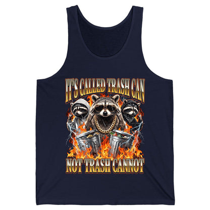 It's Called Trash Can Not Trash Cannot raccoon Tank Top Navy product mockup