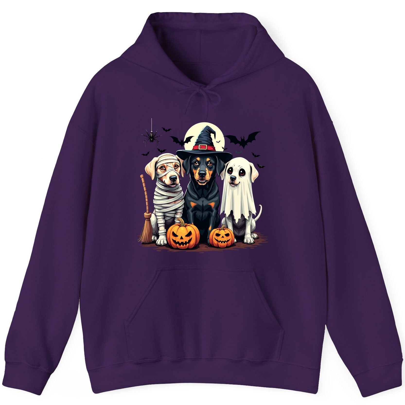Halloween Dogs in Costumes dogs in Halloween costumes Hoodie Purple product mockup