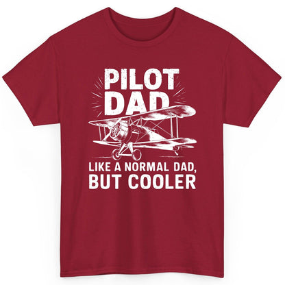 Pilot Dad, Like a Normal Dad, but Cooler pilot dad T-Shirt Cardinal Red product mockup
