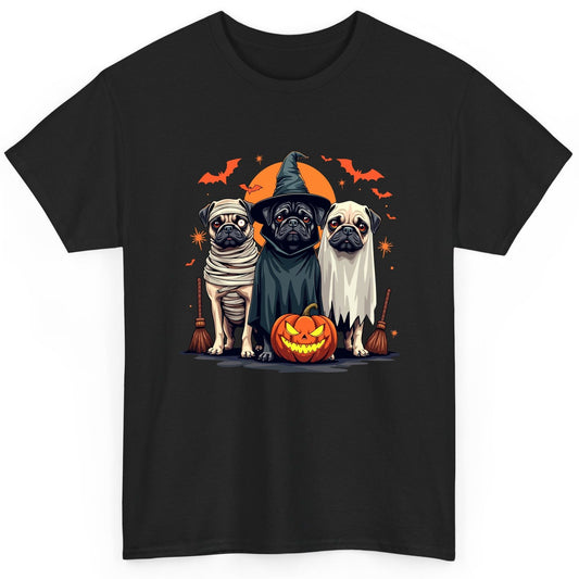 Halloween Pugs Costumes pugs T-Shirt Black product mockup
