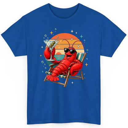 Funny Lobster Drinking Martini lobster T-Shirt Royal product mockup