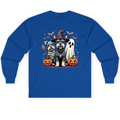 Halloween Schnauzer Dogs schnauzer dogs Long Sleeve Tee Royal product mockup