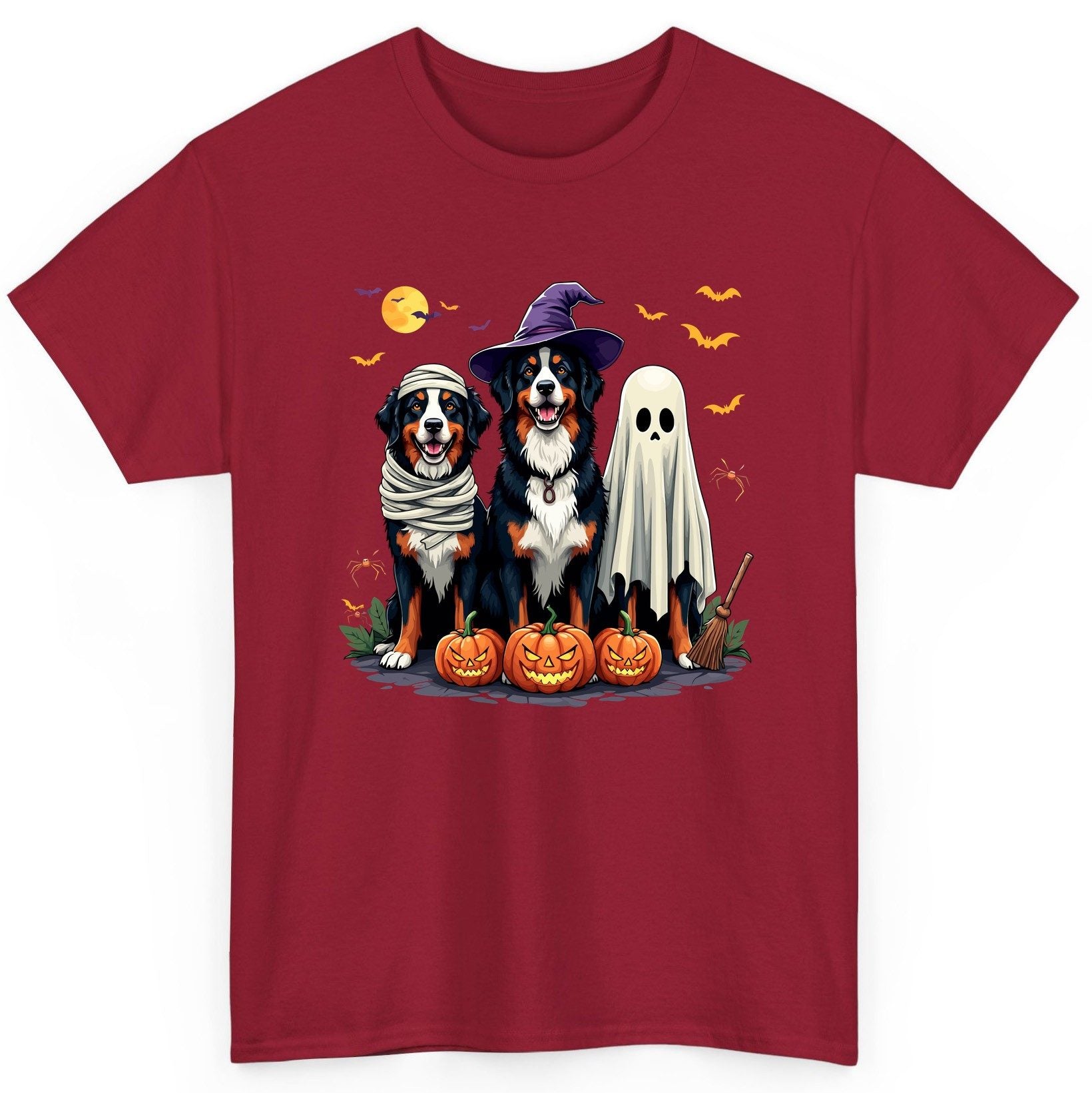 Halloween Bernese Mountain Dogs bernese mountain dog T-Shirt Cardinal Red product mockup