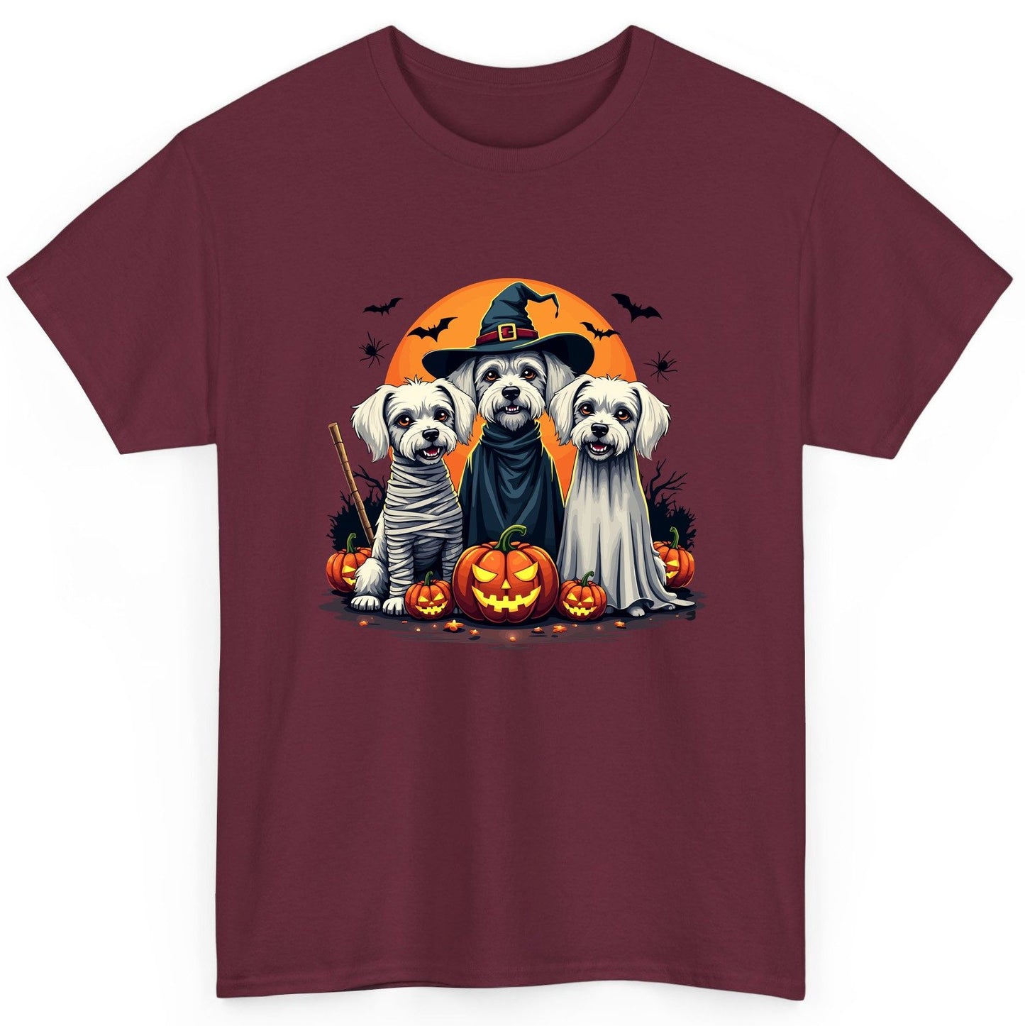 Halloween Dogs Costumes Halloween dogs T-Shirt Maroon product mockup